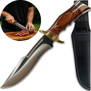 Faca Royale Profissional Artesanal Churrasco Super Afiada C/ Bainha