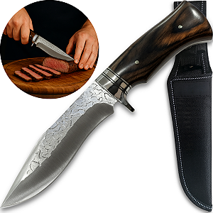 Faca Shadow Profissional Artesanal Churrasco Super Afiada C/ Bainha