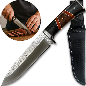 Faca Master Profissional Artesanal Churrasco Super Afiada C/ Bainha