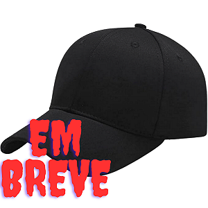 Boné Liso Preto Básico Fitão Unissex Aba Curva Ajuste Metal