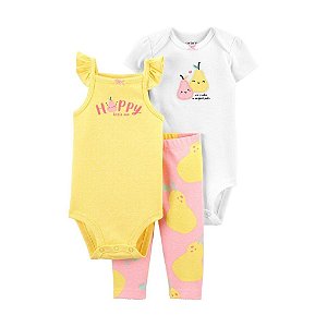 Conjunto Carter's - 2 Body e Calça - Pêra