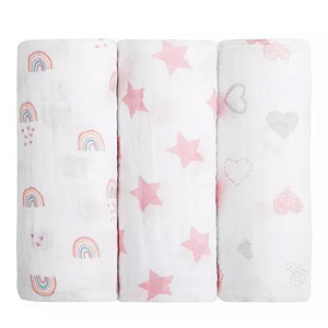 CUEIRO PAPI SOFT ESTAMPADO – CHUVA COLORIDA- 1,0m x 80cm