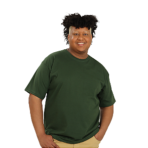 CAMISETA PLUS SIZE VERDE MUSGO