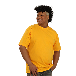 CAMISETA PLUS SIZE AMARELO OURO