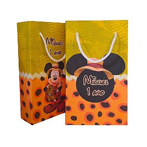 Sacolinhas Personalizadas Mickey Safari