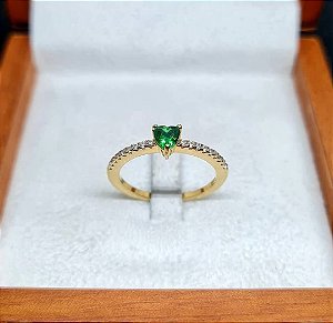 SOLITÁRIO SWEET ESMERALDA OURO 18K