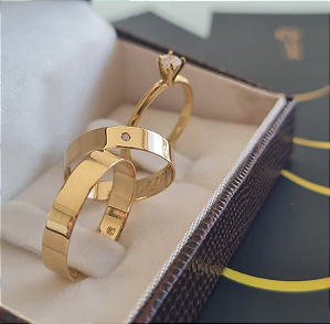 PAR DE ALIANÇAS SOLAR 4MM