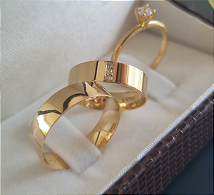 PAR DE ALIANÇAS ROMÊNIA 5MM