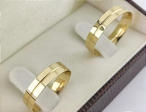 PAR DE ALIANÇAS CHICAGO 5MM