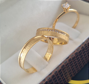 PAR DE ALIANÇAS CANADA 4MM - OURO 10K