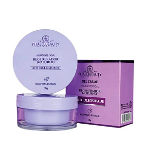 Gel Hidratante facial Regenerador noturno antioleosidade Pharllebeauty