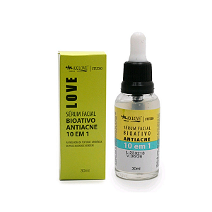 Sérum Facial Bioativo Antiacne 10 em 1 Max Love