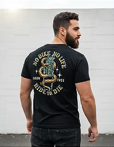 Camiseta Moto No Bike No Live Motor MC Mamba Motors