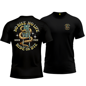 Camiseta Moto No Bike No Live Motor MC Mamba Motors