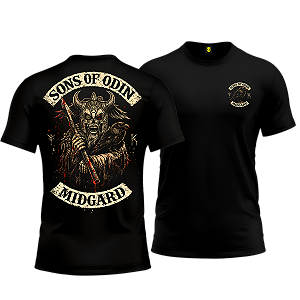 Camiseta Moto Sons Of Odin Midgard Motor MC Mamba Motors