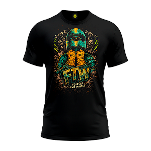 CAMISETA MOTO FOREVER TWO WHEELS MAMBA