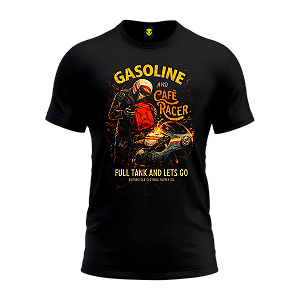 CAMISETA MOTOR GASOLINE AND CAFE RACER MAMBA