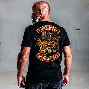 CAMISETA MOTOR LONE WOLF MOTORCYCLES MAMBA