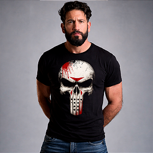Camiseta Estilo Militar Punisher Hallowen Jason Edition