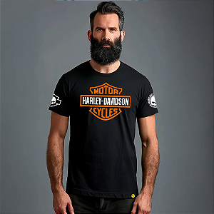 Camiseta harley davidson classic estampas costas