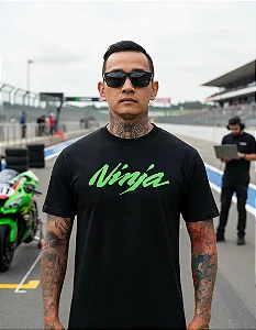 Camiseta Kawasaki Ninja Racing Sports Simples Mamba