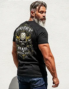 Camiseta Motorcycle Punisher Brasil MC LE - Law Enforcement Motor Club