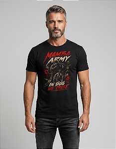 Camiseta Mamba Army In Dog We Trus Pastor Alemão