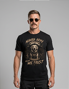 Camiseta Mamba Army In Dog We Trus Golden Retriver