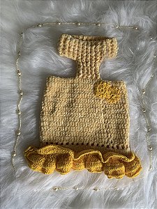 Roupa para Cachorro Vestido Linha Soft em Crochê Modelo Sol  - By Carmen