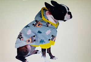 Roupa para Cachorro Cães Inverno Blusão Soft Capuz  Unissex - Pandinha Gaby Moda Pet