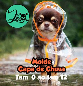 Molde Capa de Chuva para Cachorro e Gatos