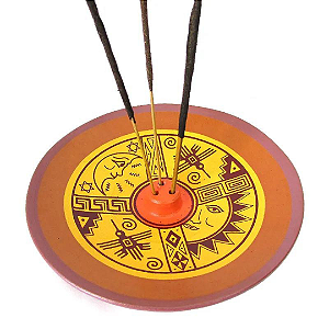 Incensário Peruano 3 furos de cerâmica 13cm