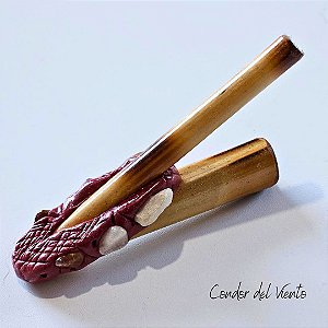 Kuripe Auto Aplicador de Bambu | Vermelho
