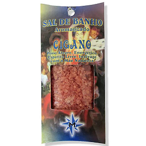 Sal de Banho Aromatizado com Ervas 100g - Cigano: Povo Alegre, Energético, Espírito Livre, Interage com a Mãe Natureza
