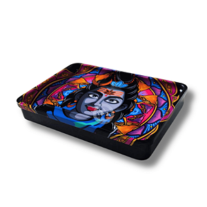 Bandeja Metal Sadhu Lata Box 24x14cm – Estampa Shiva