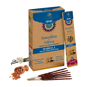 Incenso de Baunilha e Mirra em Massala Orgânico Parman