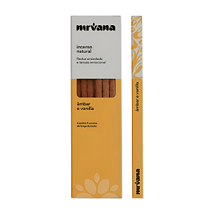 Incenso Natural Âmbar e Vanilla – Nirvana (100% Natural, Vegano, Sem Carvão)