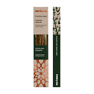 Incenso Natural Mirra com Benjoim – Nirvana Premium (100% Natural, Vegano, Sem Carvão)