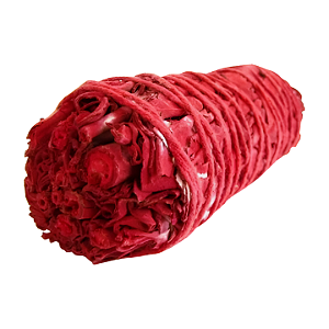 Bastão de Sálvia Branca Com Sangue de Dragão em Tocha 11cm – Purificação e Proteção (35g)