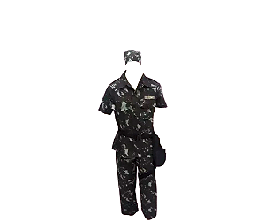 Linda Fantasia exercito camuflada detalhes militares  juvenil tamanho 14