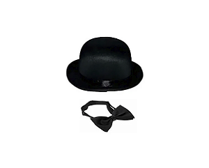 Chapéu + Gravata Cartola Coco Charles Chaplin Carlito Luxo