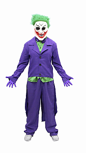 Fantasia Coringa Joker Batmam Juvenil Infantil Elmo Cosplay Pronta Entrega
