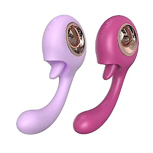 S-Hande Woo Vibrador de Ponto G com Língua Estimuladora e 10 Modos de Vibração