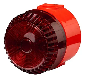 Sirene Audiovisual 12V/24V Convencional 107dB - Alarme de Incêndio