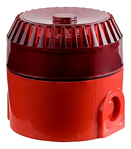 Sirene Audiovisual Multitom 12/24V para Incêndio NBR17240 Controle de Volume
