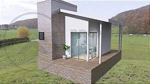 36 m² - Chalé Tiny House de Concreto