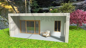 66,43 m² - Chalé Alto Padrão de Concreto