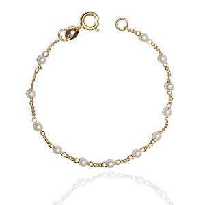 Pulseira Baby Bolinha Pérola