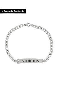 Pulseira Personalizada Masculina - Aço Inox