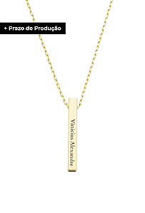 Colar Masculino Personalizado Nome e Sobrenome - Banhado a Ouro 18k